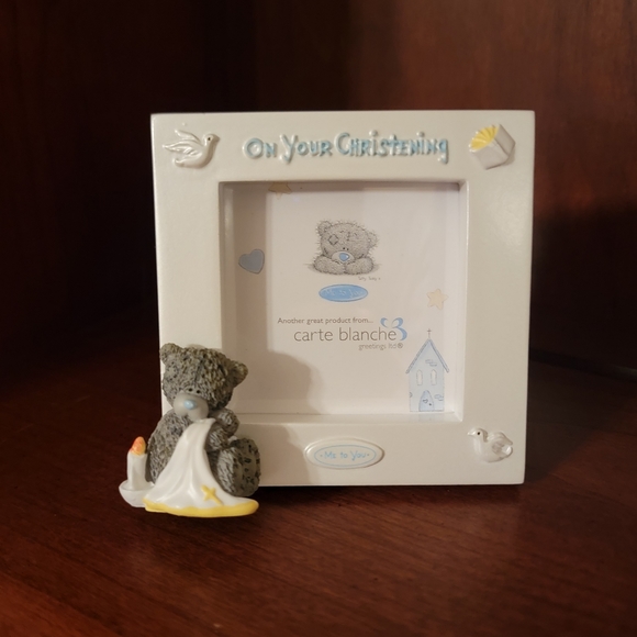 CARTE BLANCHE 🕊️ NIB Precious Tatty Teddy-Me to You "ON YOUR CHRISTENING" Frame - Picture 3 of 16